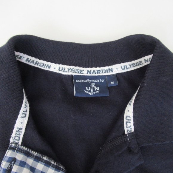 ULYSSE NARDIN Women's T-Shirt Size S Short Sleeve Embroidered Logo Cotton Blue - Picture 10 of 11